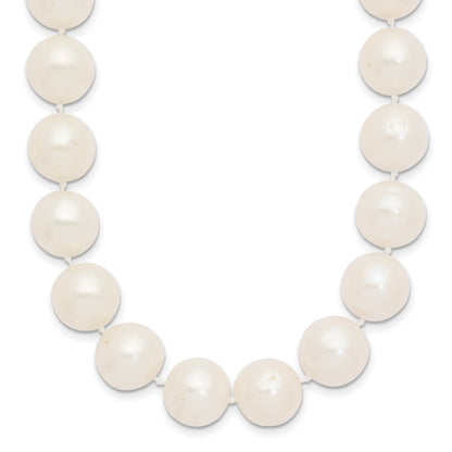 14k 11-12mm White Near-Round Freshwater Cultured Pearl 20 inch Necklace