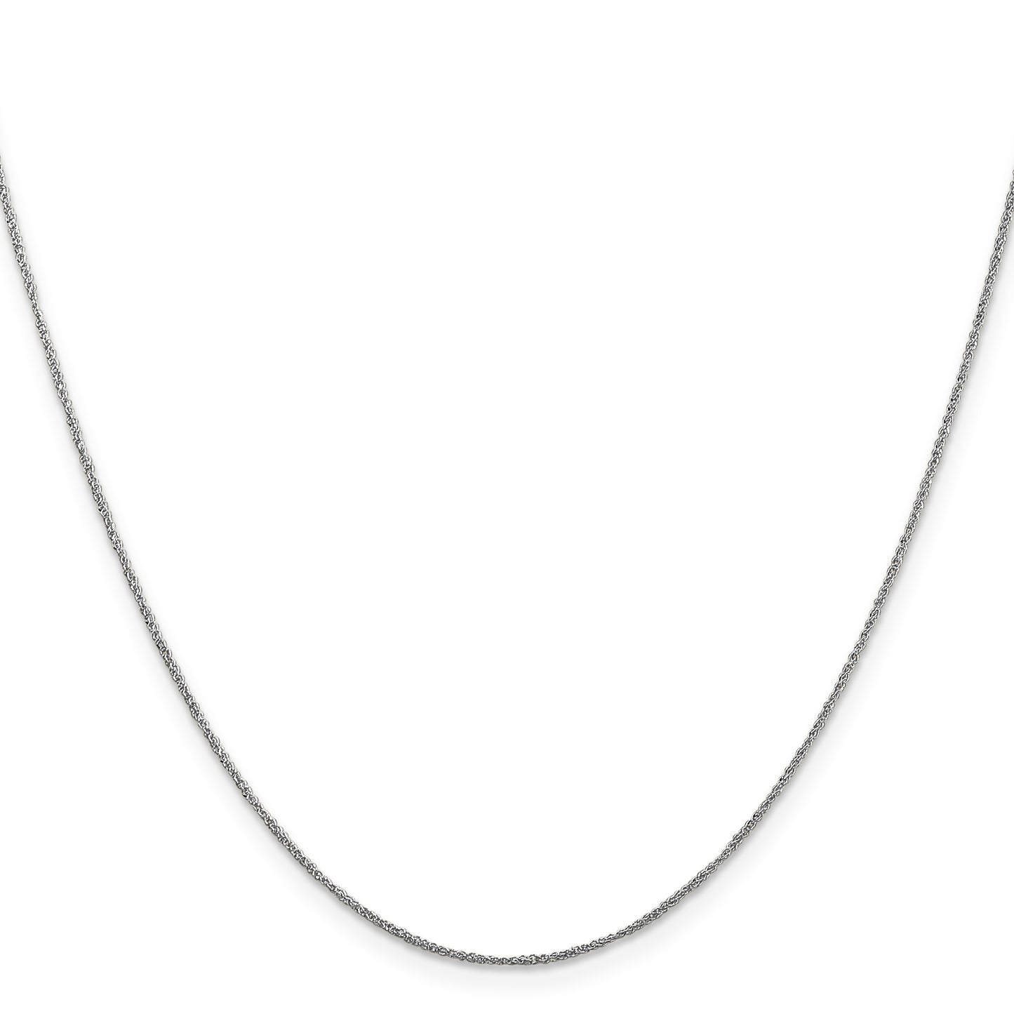 14K  White Gold 18 inch .70mm Ropa with Spring Ring Clasp Chain