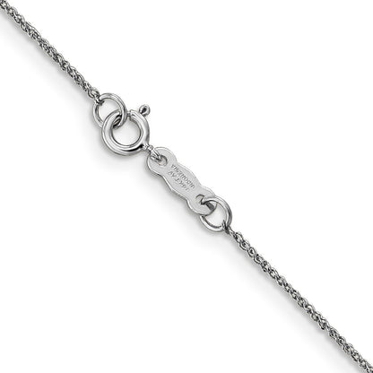 14K  White Gold 16 inch .70mm Ropa with Spring Ring Clasp Chain