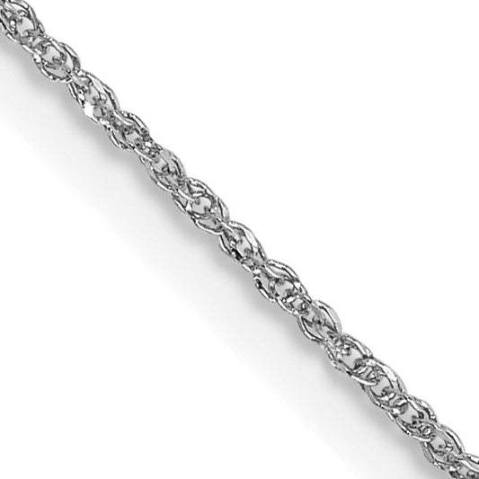 14K  White Gold 20 inch .70mm Ropa with Spring Ring Clasp Chain