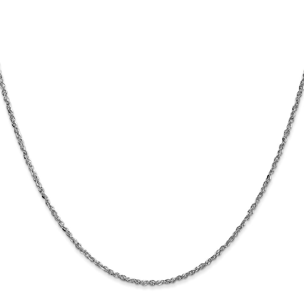 14K  White Gold 24 inch 1.7mm Ropa with Lobster Clasp Chain