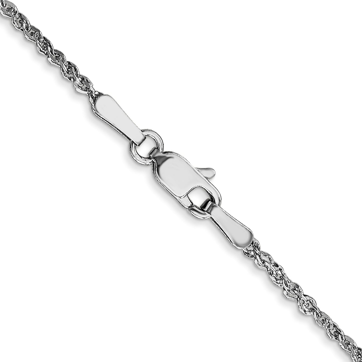 14K  White Gold 24 inch 1.7mm Ropa with Lobster Clasp Chain