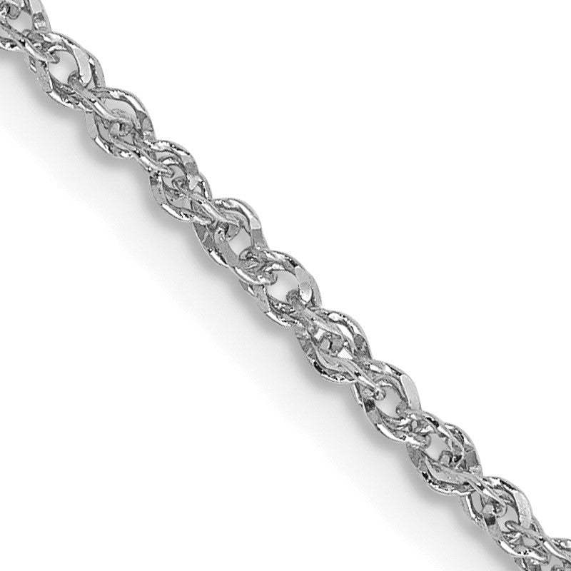 14K  White Gold 18 inch 1.7mm Ropa with Lobster Clasp Chain