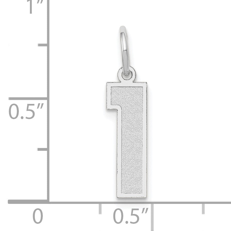 14kw Medium Satin Number 1 Charm
