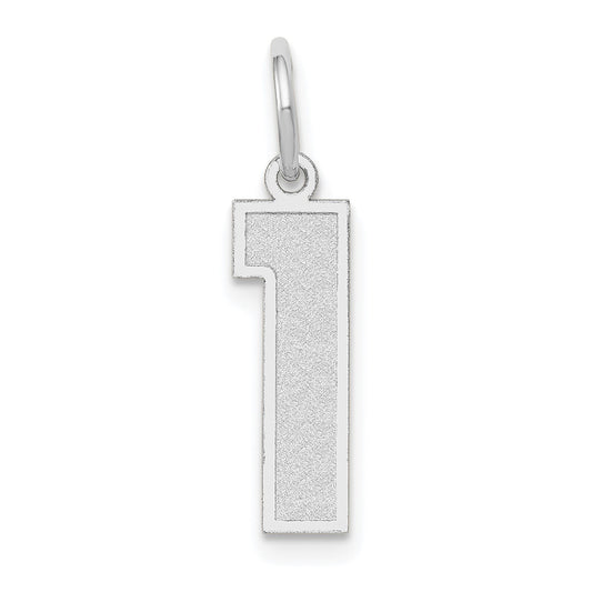 14kw Medium Satin Number 1 Charm