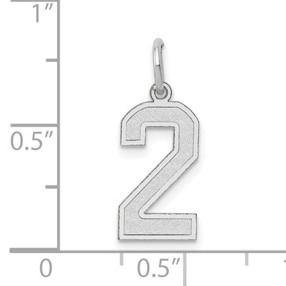 14kw Medium Satin Number 2 Charm