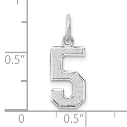 14kw Medium Satin Number 5 Charm