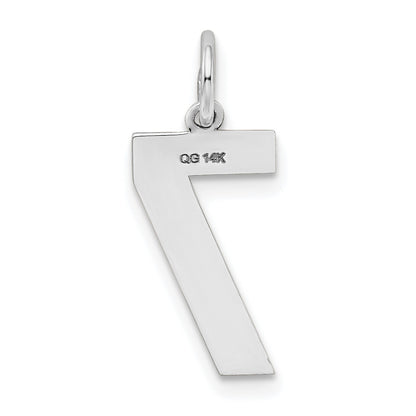 14kw Medium Satin Number 7 Charm