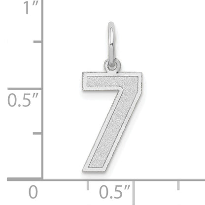 14kw Medium Satin Number 7 Charm