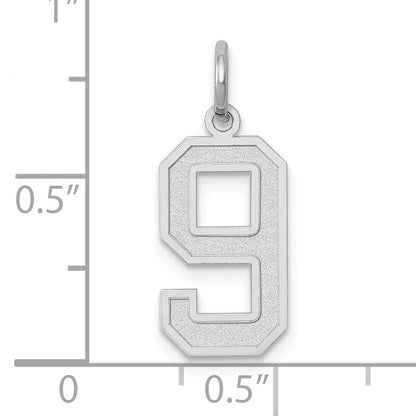 14kw Medium Satin Number 9 Charm