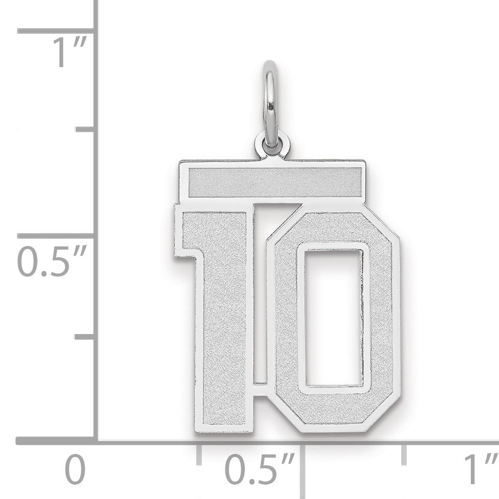 14kw Medium Satin Number 10 Charm