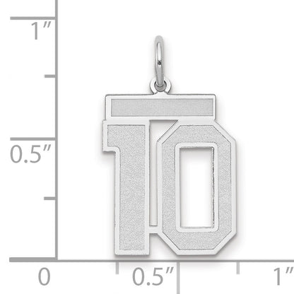14kw Medium Satin Number 10 Charm
