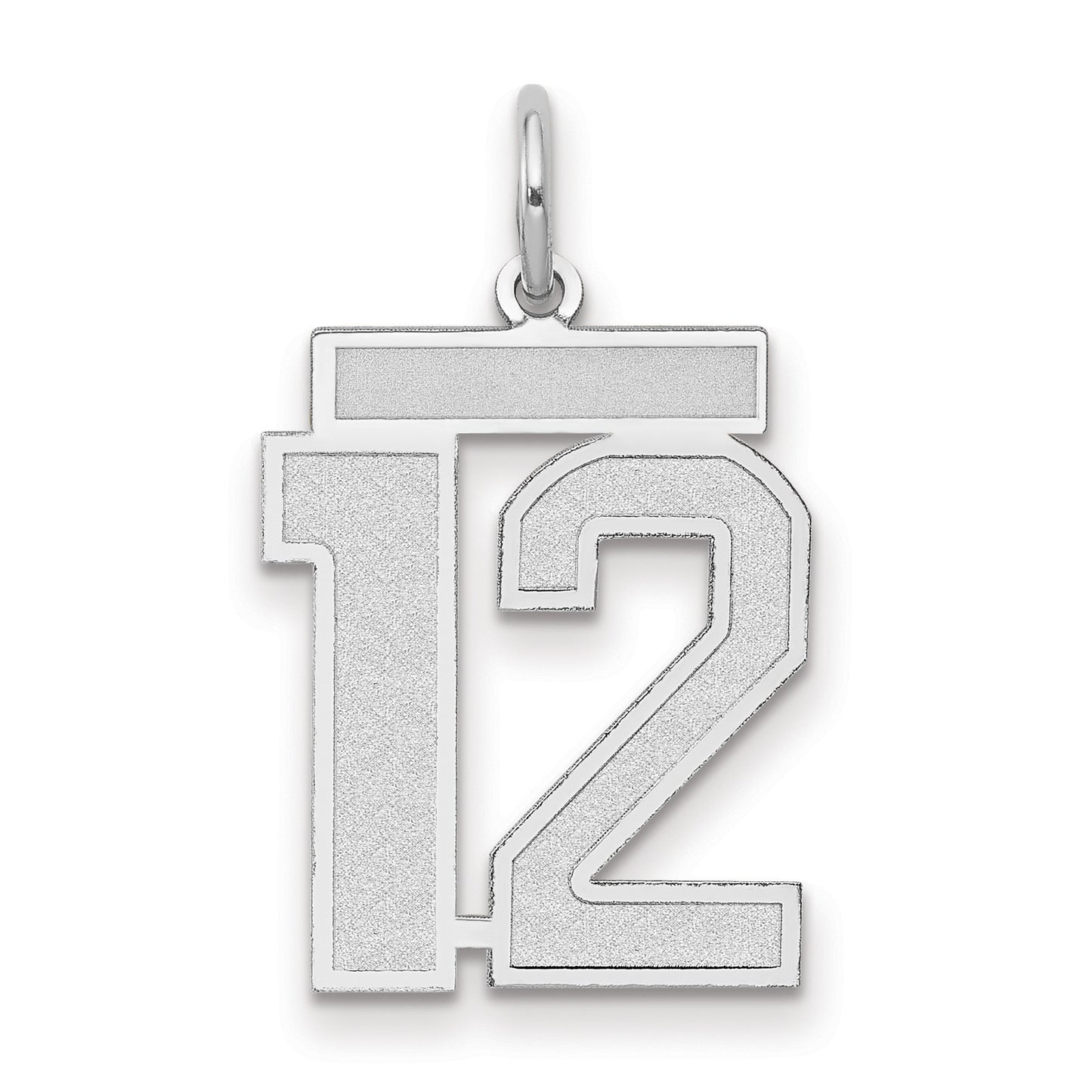 14kw Medium Satin Number 12 Charm