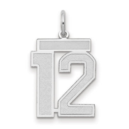 14kw Medium Satin Number 12 Charm