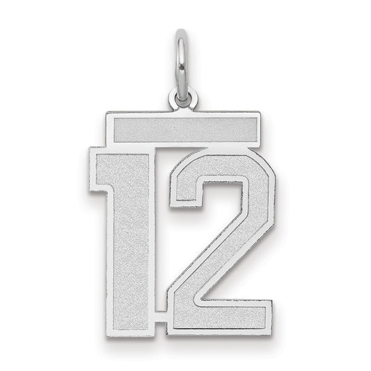 14kw Medium Satin Number 12 Charm