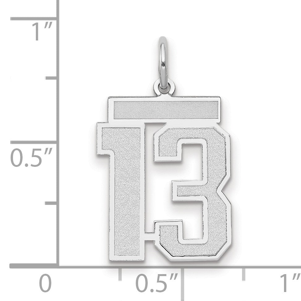 14kw Medium Satin Number 13 Charm