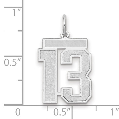 14kw Medium Satin Number 13 Charm