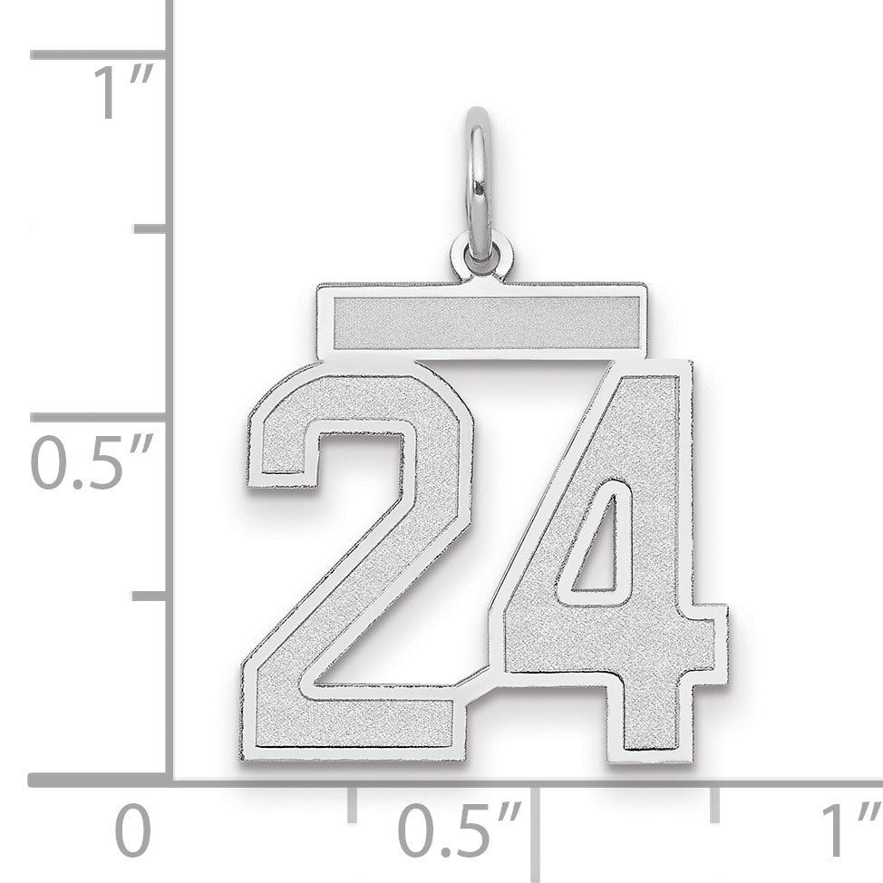 14kw Medium Satin Number 24 Charm