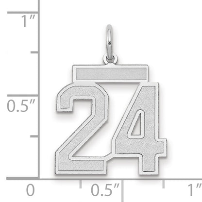 14kw Medium Satin Number 24 Charm