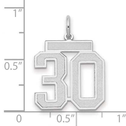 14kw Medium Satin Number 30 Charm