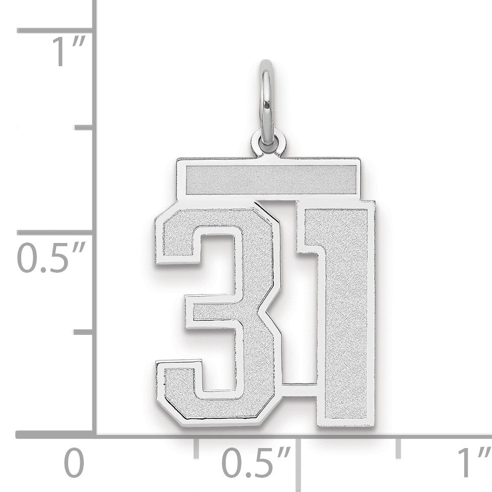 14kw Medium Satin Number 31 Charm
