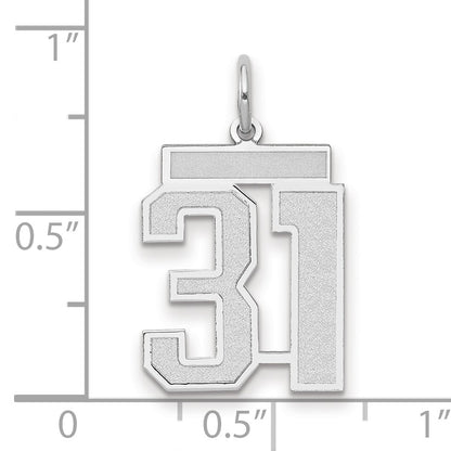 14kw Medium Satin Number 31 Charm