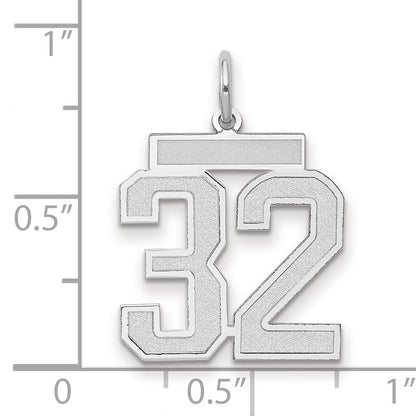 14kw Medium Satin Number 32 Charm