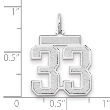 14kw Medium Satin Number 33 Charm