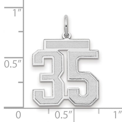 14kw Medium Satin Number 35 Charm