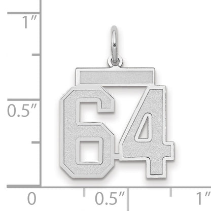 14kw Medium Satin Number 64 Charm