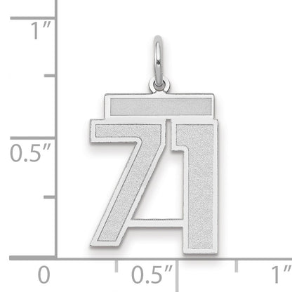 14kw Medium Satin Number 71 Charm