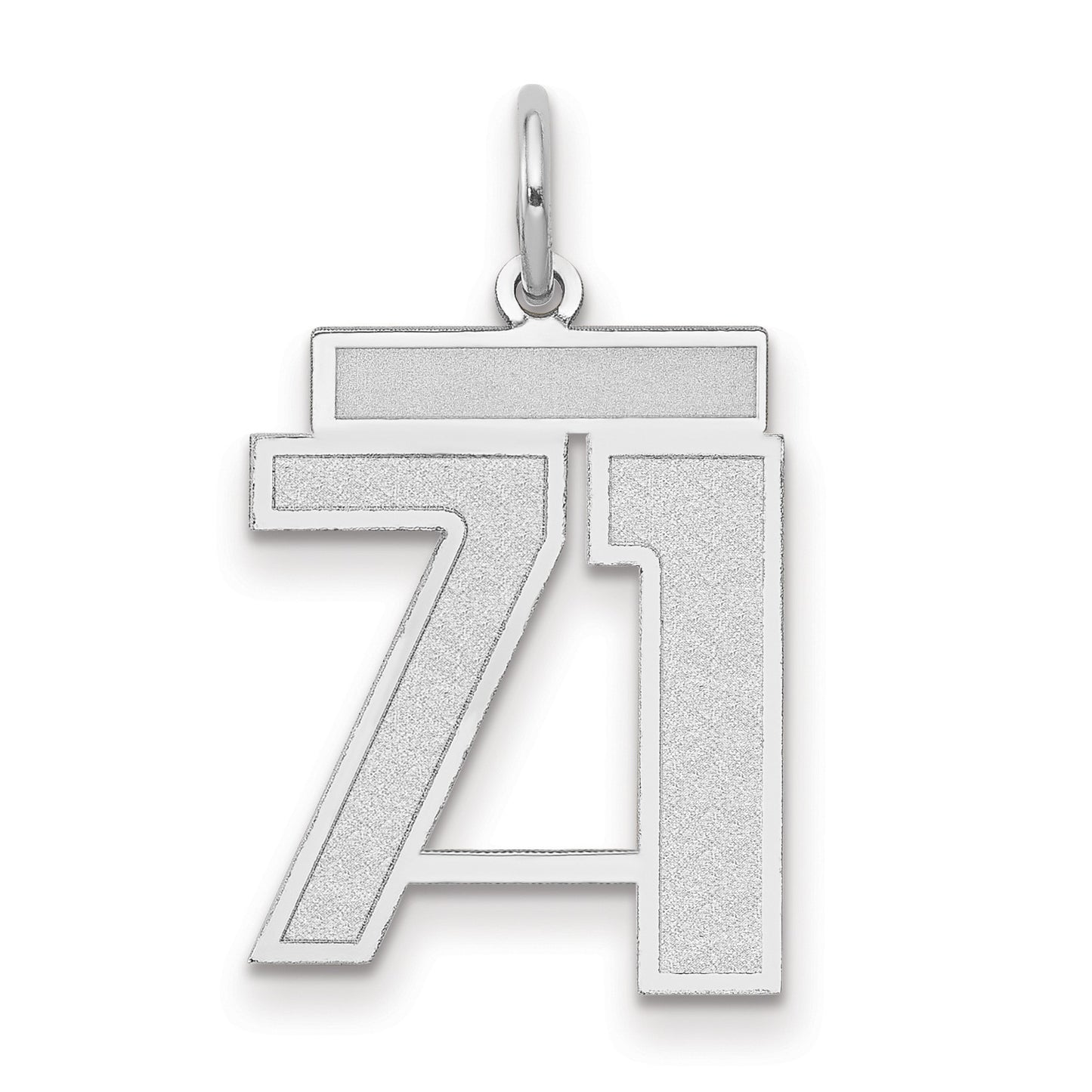 14kw Medium Satin Number 71 Charm