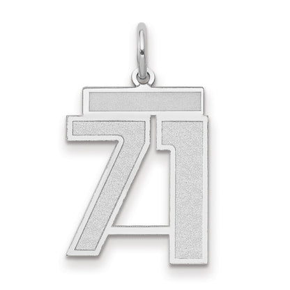 14kw Medium Satin Number 71 Charm