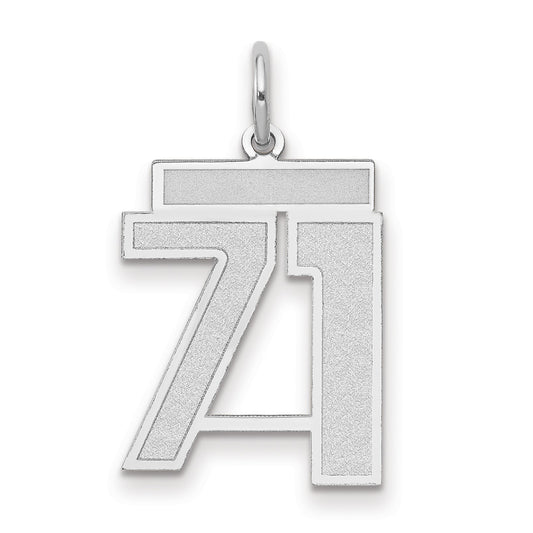 14kw Medium Satin Number 71 Charm