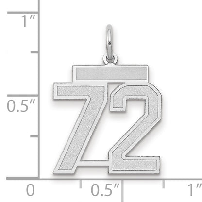 14kw Medium Satin Number 72 Charm