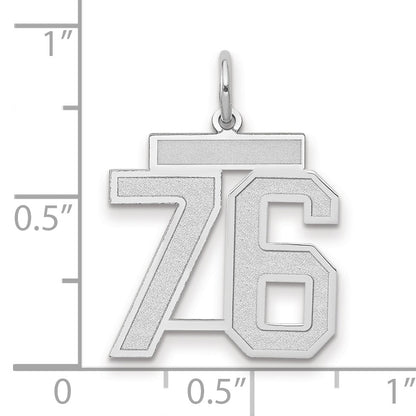 14kw Medium Satin Number 76 Charm