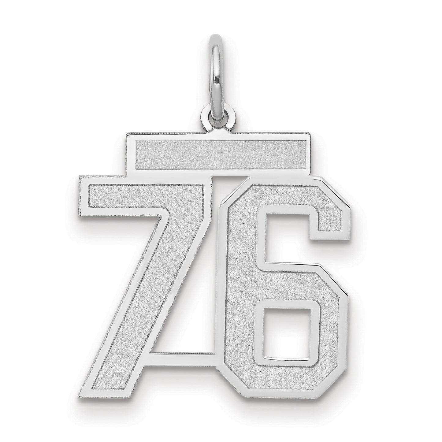 14kw Medium Satin Number 76 Charm