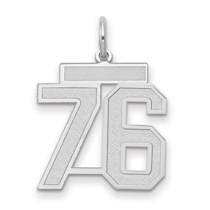 14kw Medium Satin Number 76 Charm