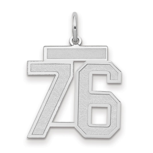 14kw Medium Satin Number 76 Charm