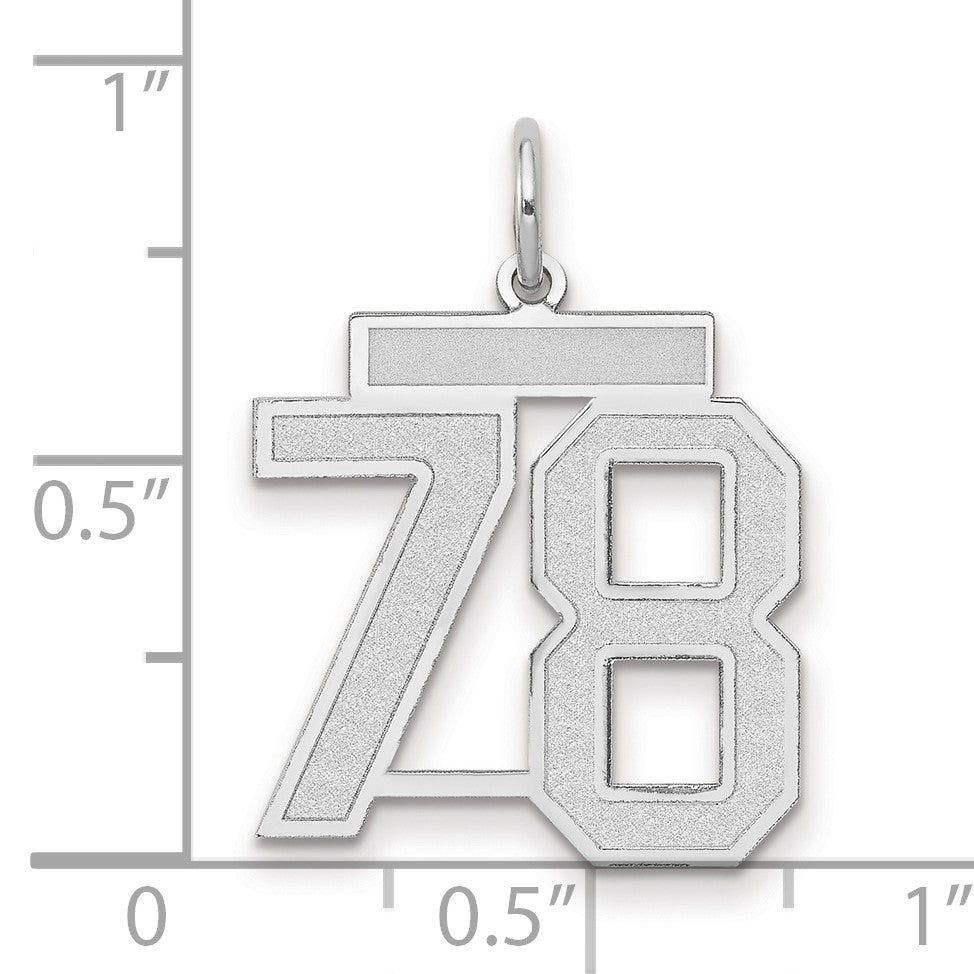 14kw Medium Satin Number 78 Charm