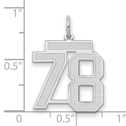 14kw Medium Satin Number 78 Charm
