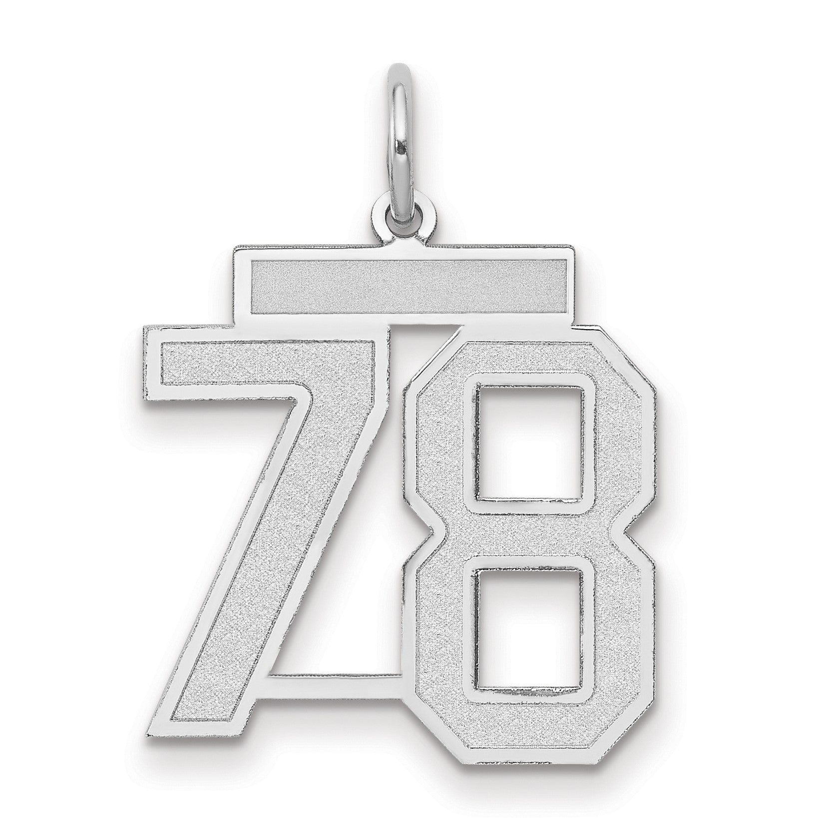14kw Medium Satin Number 78 Charm
