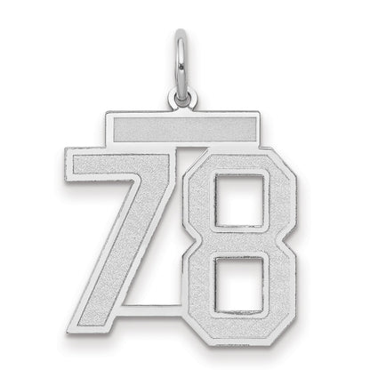 14kw Medium Satin Number 78 Charm