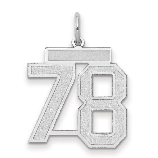 14kw Medium Satin Number 78 Charm