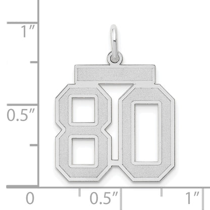 14kw Medium Satin Number 80 Charm