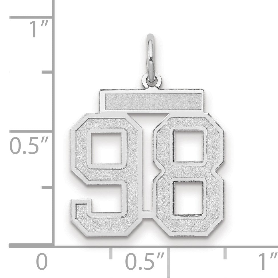 14kw Medium Satin Number 98 Charm