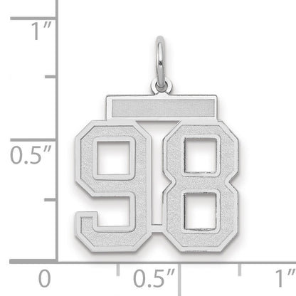 14kw Medium Satin Number 98 Charm