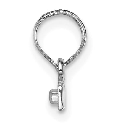 14kw Small Brushed Diamond-cut Number Top Charm