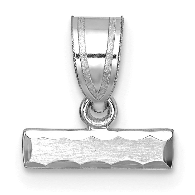 14kw Small Brushed Diamond-cut Number Top Charm