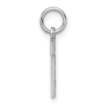 14kw Small Brushed Diamond-cut Number 1 Charm
